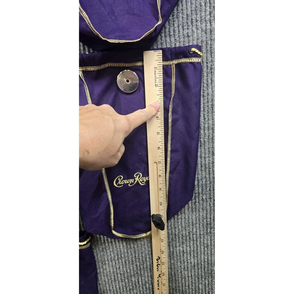 Crown Royal Purple Fabric Drawstring Bags Lot 11 Gold Trim Embroidered Logo